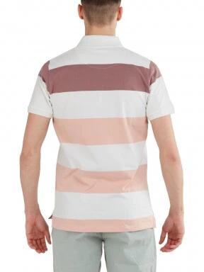 Fundango Incognito Stripe Poloshirt férfi galléros póló fehér színben 3