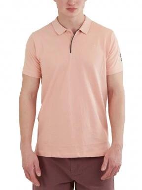 Fundango Molton Poloshirt férfi galléros póló rózsaszín színben 1