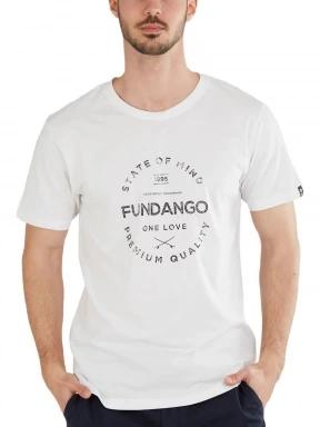 Fundango Basic-T Logo 04 férfi rövid ujjú póló fehér színben 1
