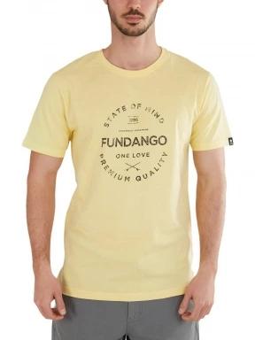Fundango Basic-T Logo 04 férfi rövid ujjú póló sárga színben 1
