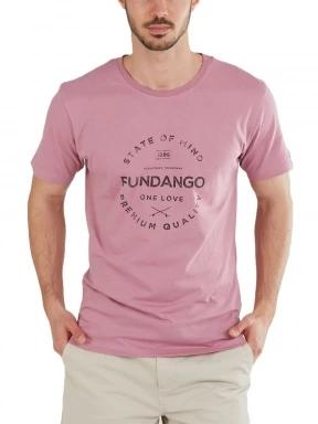 Fundango Basic-T Logo 04 férfi rövid ujjú póló lila színben 1