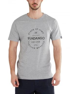 Fundango Basic-T Logo 04 férfi rövid ujjú póló szürke színben 1