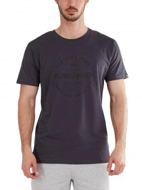 Fundango Basic-T Logo 04 férfi rövid ujjú póló szürke színben 1