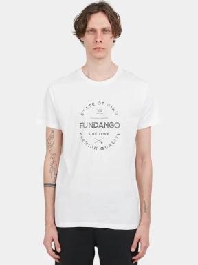 Fundango Basic-T Logo 04 férfi rövid ujjú póló fehér színben 1