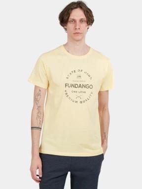 Fundango Basic-T Logo 04 férfi rövid ujjú póló sárga színben 1