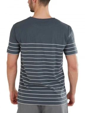Fundango Jaggy Pocket T-shirt férfi rövid ujjú póló szürke színben 3