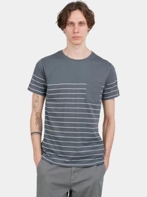 Fundango Jaggy Pocket T-shirt férfi rövid ujjú póló szürke színben 1