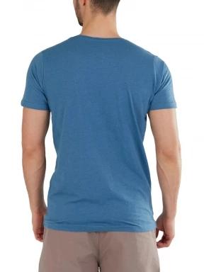 Fundango Jaggy Structured T-Shirt férfi rövid ujjú póló kék színben 3