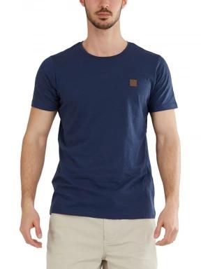 Fundango Jaggy Structured T-Shirt férfi rövid ujjú póló sötétkék színben 1