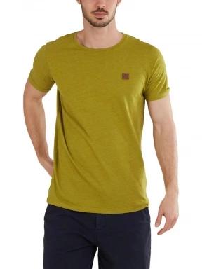 Fundango Jaggy Structured T-Shirt férfi rövid ujjú póló zöld színben 1