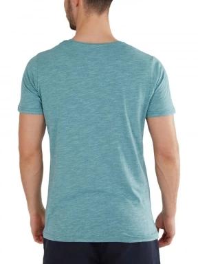 Fundango Jaggy Structured T-Shirt férfi rövid ujjú póló világoskék színben 3