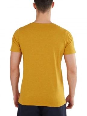 Fundango Jaggy Structured T-Shirt férfi rövid ujjú póló sárga színben 3