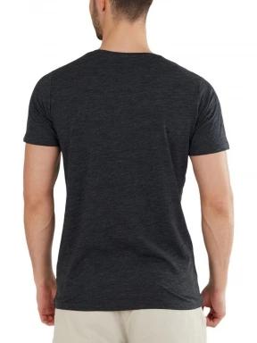 Fundango Jaggy Structured T-Shirt férfi rövid ujjú póló fekete színben 3