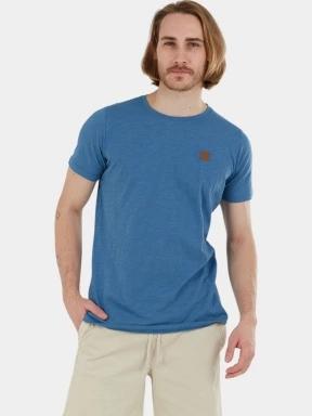 Fundango Jaggy Structured T-shirt férfi rövid ujjú póló kék színben 1
