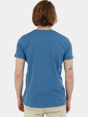Fundango Jaggy Structured T-shirt férfi rövid ujjú póló kék színben 3
