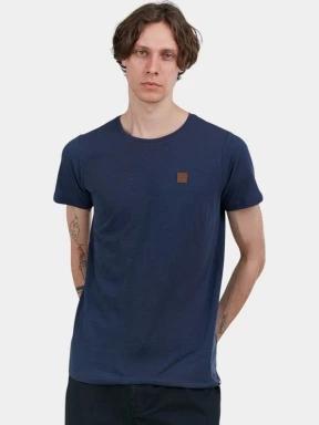 Fundango Jaggy Structured T-shirt férfi rövid ujjú póló sötétkék színben 1