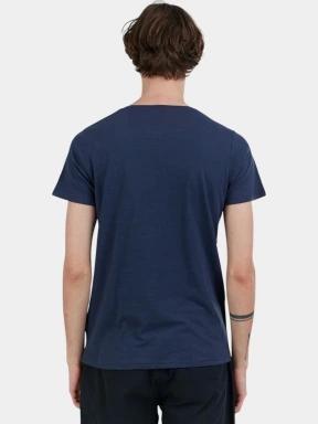 Fundango Jaggy Structured T-shirt férfi rövid ujjú póló sötétkék színben 3