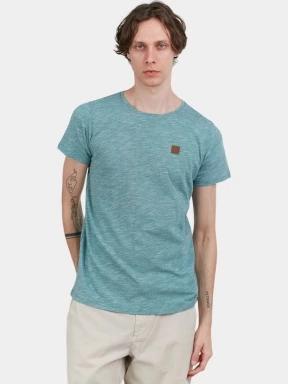 Fundango Jaggy Structured T-shirt férfi rövid ujjú póló zöld színben 1