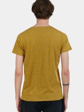 Fundango Jaggy Structured T-shirt férfi rövid ujjú póló oliva színben 3