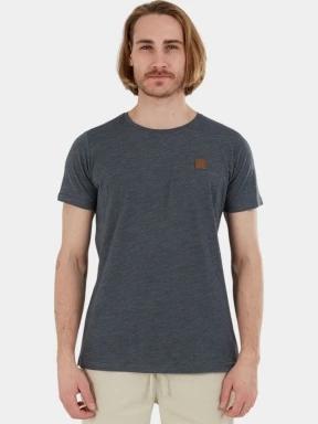 Fundango Jaggy Structured T-shirt férfi rövid ujjú póló szürke színben 1