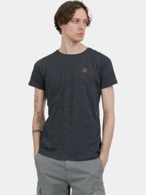 Fundango Jaggy Structured T-shirt férfi rövid ujjú póló fekete színben 1