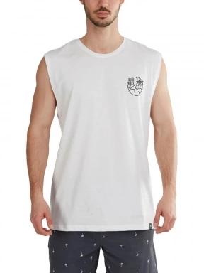 Fundango Glader Tank-T férfi rövid ujjú póló fehér színben 1