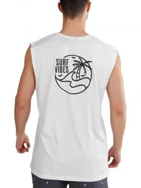 Fundango Glader Tank-T férfi rövid ujjú póló fehér színben 3