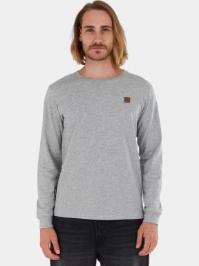 Fundango Justin Longsleeve T-shirt férfi hosszú ujjú póló szürke színben 1