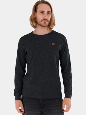 Fundango Justin Longsleeve T-shirt férfi hosszú ujjú póló fekete színben 1