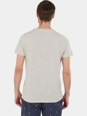 Fundango Phase Henley T-shirt férfi rövid ujjú póló homok színben 3