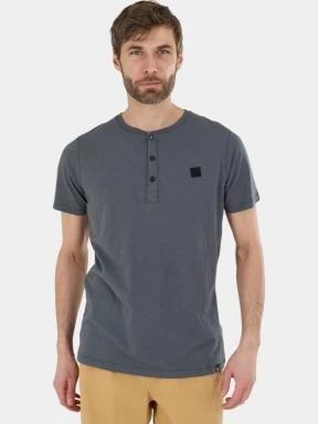 Fundango Phase Henley T-shirt férfi rövid ujjú póló szürke színben 1