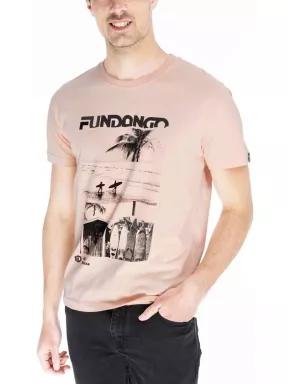 Fundango Basic T Logo 6 férfi rövid ujjú póló rózsaszín színben 1