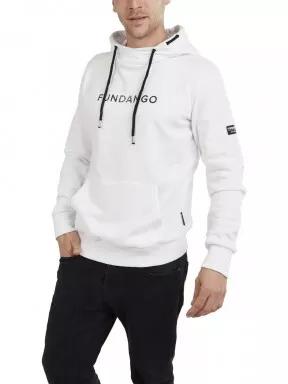Fundango Hoover Hooded sweatshirt férfi kapucnis pulóver fehér színben 1