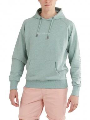 Fundango Talis Hooded Sweatshirt férfi kapucnis pulóver zöld színben 1