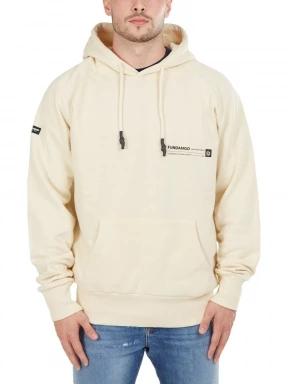 Fundango Talis Hooded Sweatshirt férfi pulóver homok színben 1