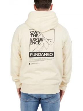 Fundango Talis Hooded Sweatshirt férfi pulóver homok színben 3