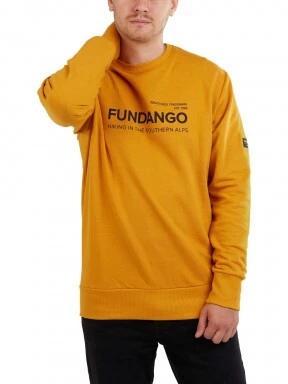Fundango Warren Sweatshirt férfi pulóver sárga színben 1