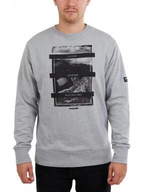 Fundango Warren Sweatshirt férfi pulóver szürke színben 1