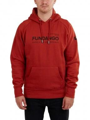 Fundango Dixon Hooded Sweatshirt férfi kapucnis pulóver narancssárga színben 1