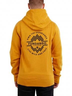 Fundango West Point Hooded Pullover férfi kapucnis pulóver sárga színben 3