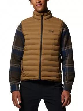 Mountain Hardwear Deloro Down Vest férfi mellény barna színben 1