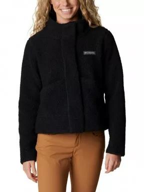 Columbia Panorama Snap Fleece Jacket női utcai kabát fekete színben 1