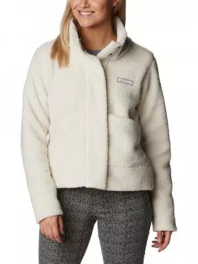 Columbia Panorama Snap Fleece Jacket női utcai kabát homok színben 1