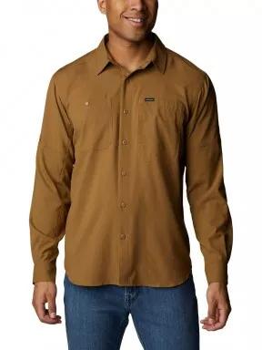 Columbia Silver Ridge Utility Lite Long Sleeve Shirt férfi túraing barna színben 1