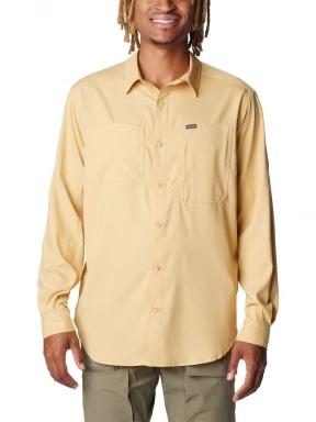 Columbia Silver Ridge Utility Lite Long Sleeve Shirt férfi hosszú ujjú túraing sárga színben 1