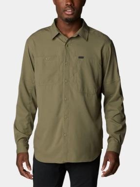 Columbia Silver Ridge Utility Lite Long Sleeve Shirt férfi túraing zöld színben 1