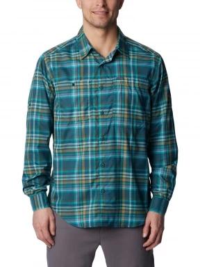 Columbia Silver Ridge Utility Lite Plaid Long Sleeve Shirt férfi túraing kék színben 1