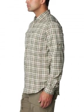 Columbia Silver Ridge Utility Lite Plaid Long Sleeve Shirt férfi hosszú ujjú túraing zöld színben 3