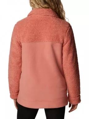 Columbia Winter Pass Sherpa Long Full Zip női polár pulóver rózsaszín színben 3