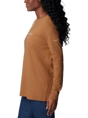Columbia North Cascades Long Sleeve Tee női hosszú ujjú póló barna színben 3